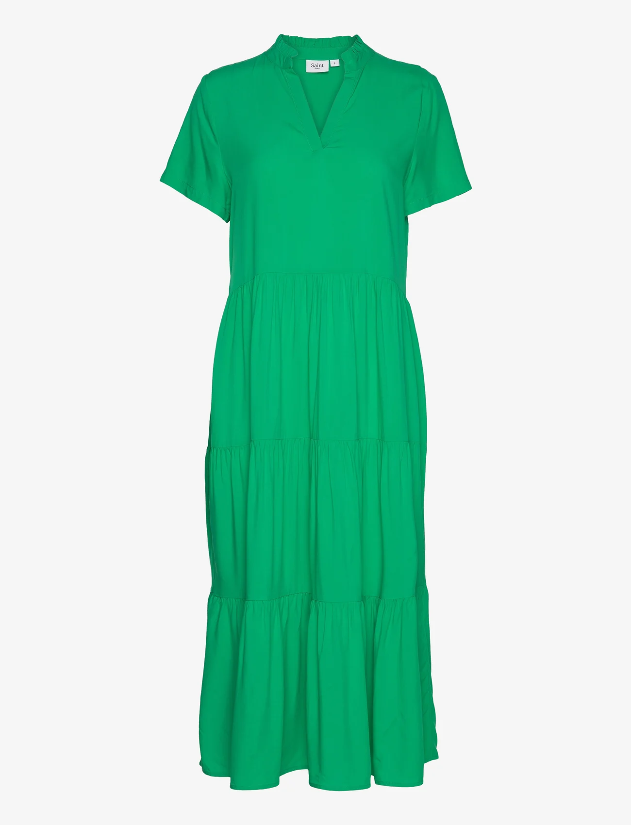 Saint Tropez - EdaSZ SS Maxi Dress - skjortklänningar - deep mint - 0