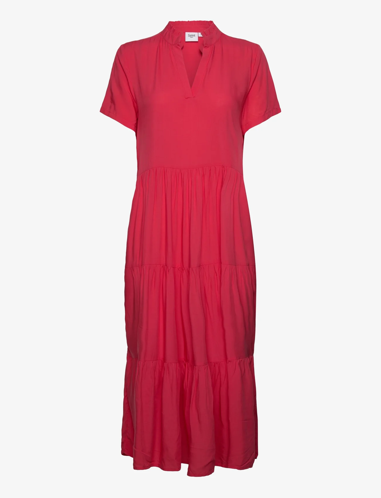 Saint Tropez - EdaSZ SS Maxi Dress - skjortekjoler - hibiscus - 0
