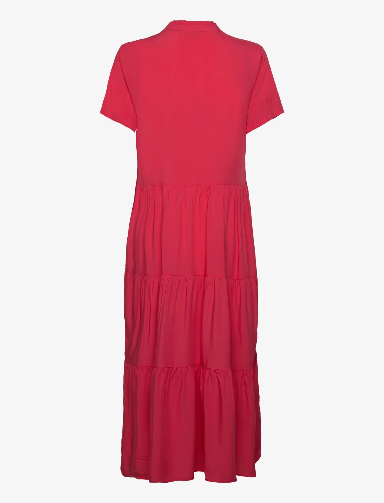 Saint Tropez - EdaSZ SS Maxi Dress - skjortklänningar - hibiscus - 1