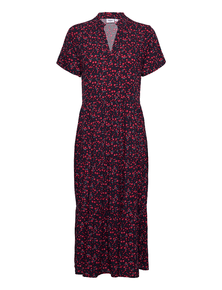 Saint Tropez - EdaSZ SS Maxi Dress - sommerkjoler - night sky naive flower - 1