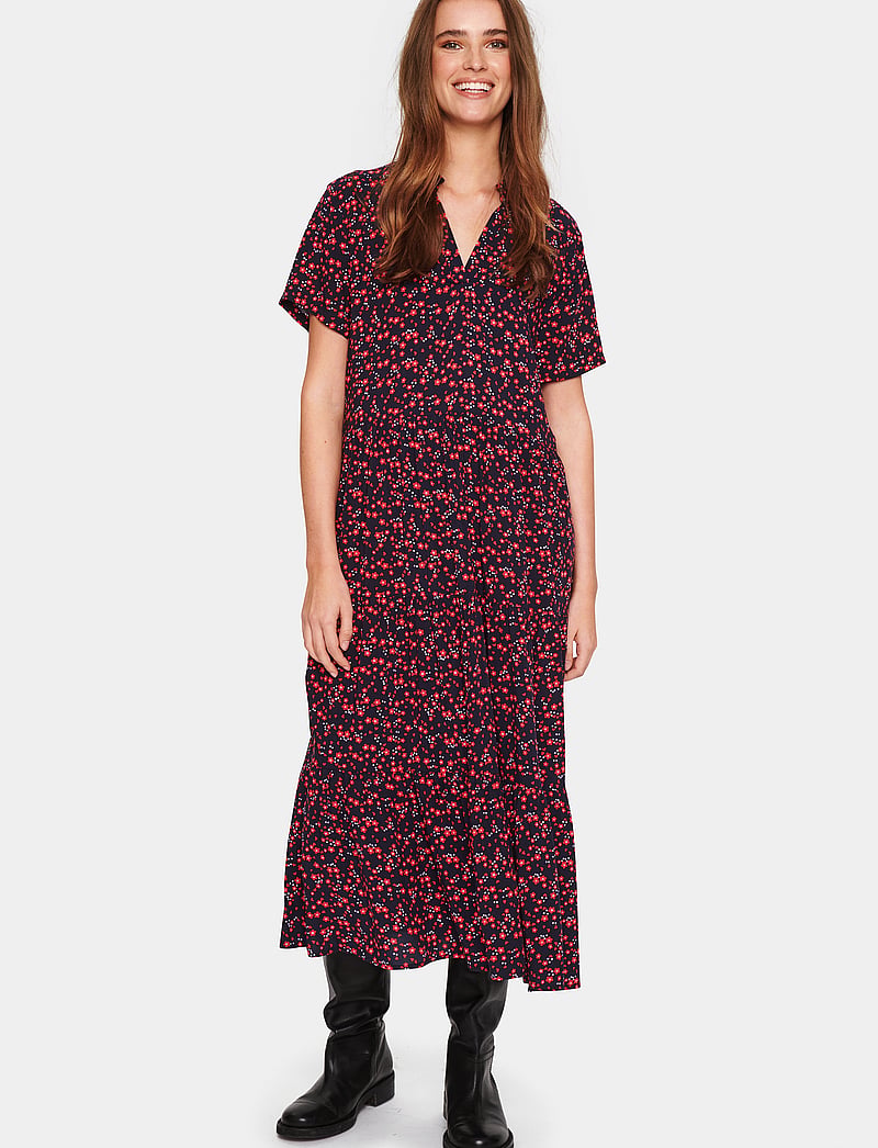 Saint Tropez - EdaSZ SS Maxi Dress - sommerkjoler - night sky naive flower - 3
