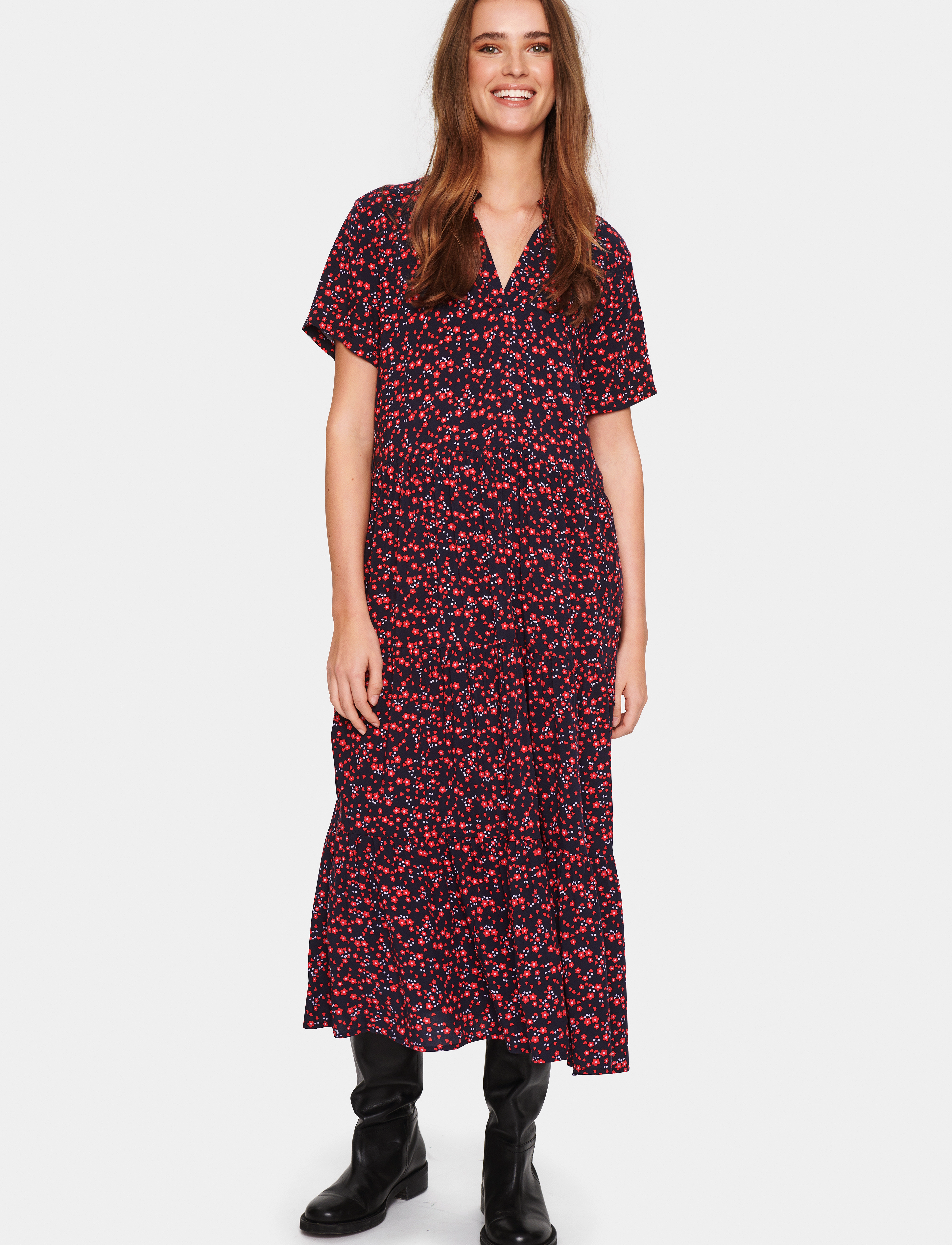 Saint Tropez - EdaSZ SS Maxi Dress - sommerkjoler - night sky naive flower - 3