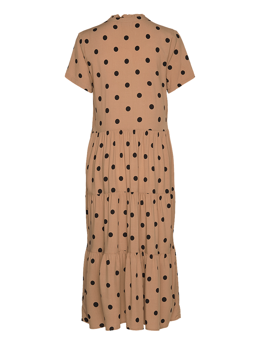 Saint Tropez - EdaSZ SS Maxi Dress - sommerkjoler - tannin big dots - 2
