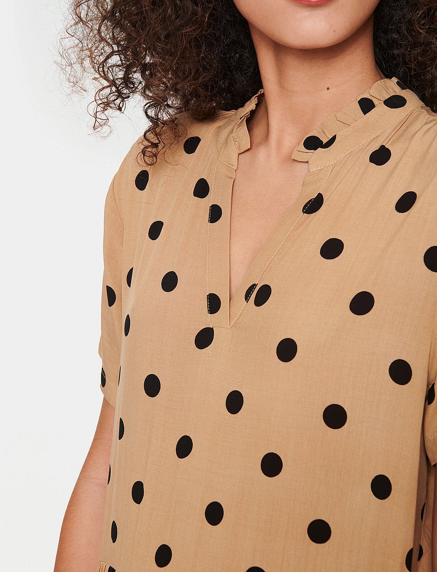 Saint Tropez - EdaSZ SS Maxi Dress - sommerkjoler - tannin big dots - 5