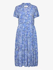 Saint Tropez - EdaSZ SS Maxi Dress - shirt dresses - ultramarine leo - 0