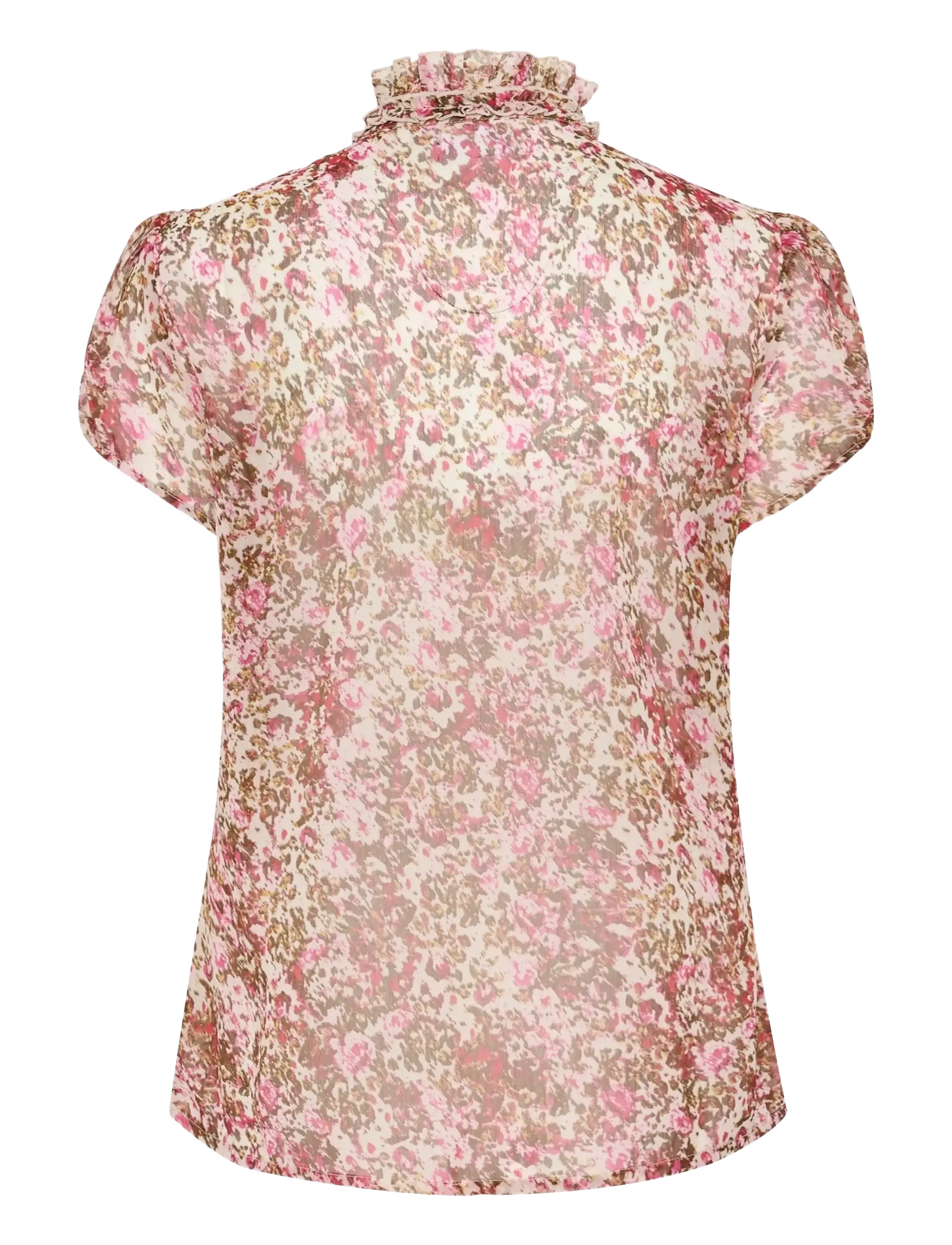 Saint Tropez - LiljaSZ Crinkle SS Shirt - lühikeste varrukatega pluusid - ballerina brushed blooms - 2
