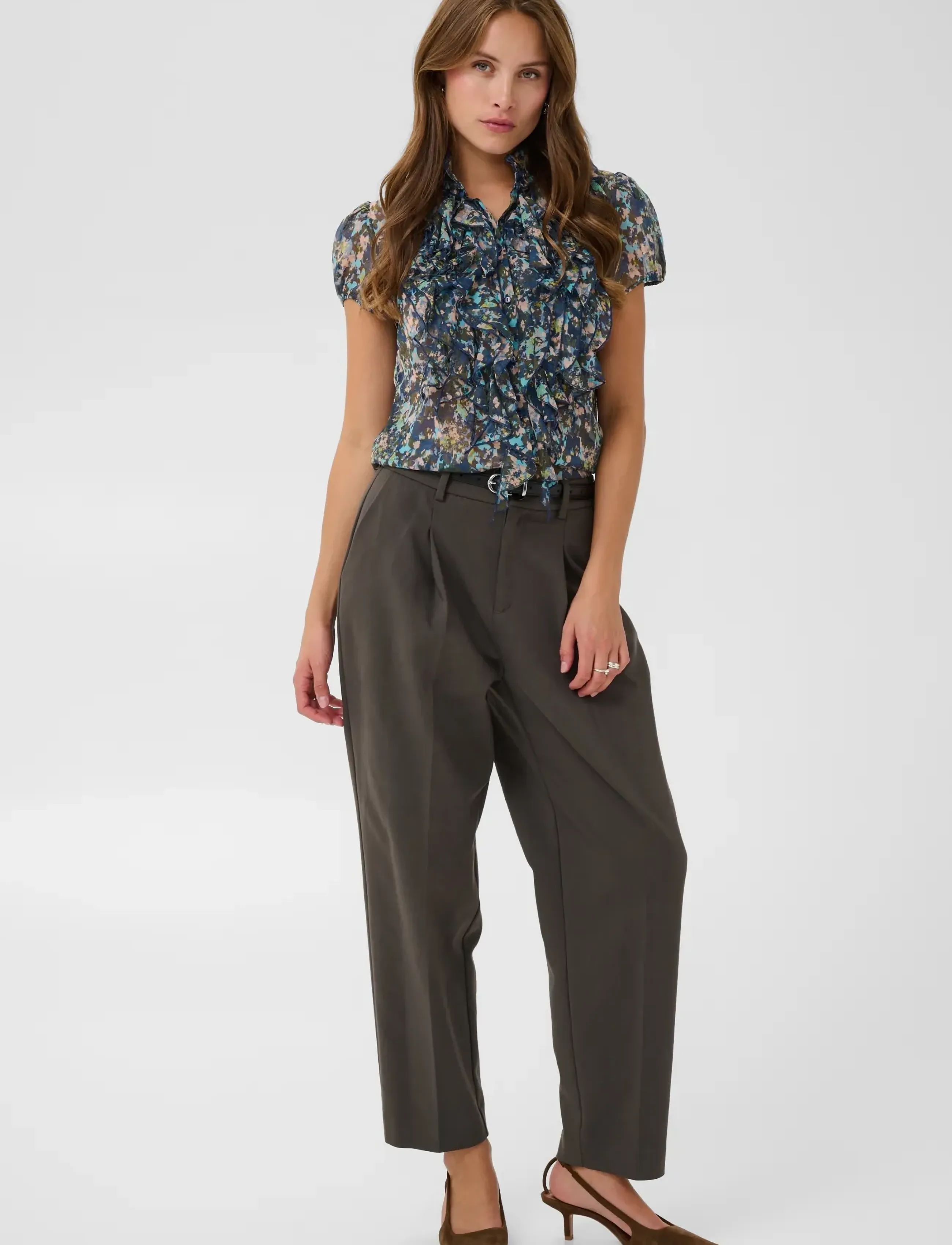SAINT TROPEZ Liljasz Crinkle Ss Shirt skjortor & blusar dam – bild 2