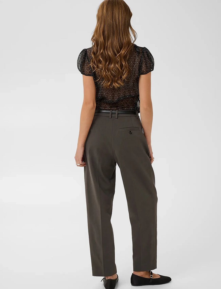 Saint Tropez - LiljaSZ Crinkle SS Shirt - kortærmede bluser - black diamond tiles - 4