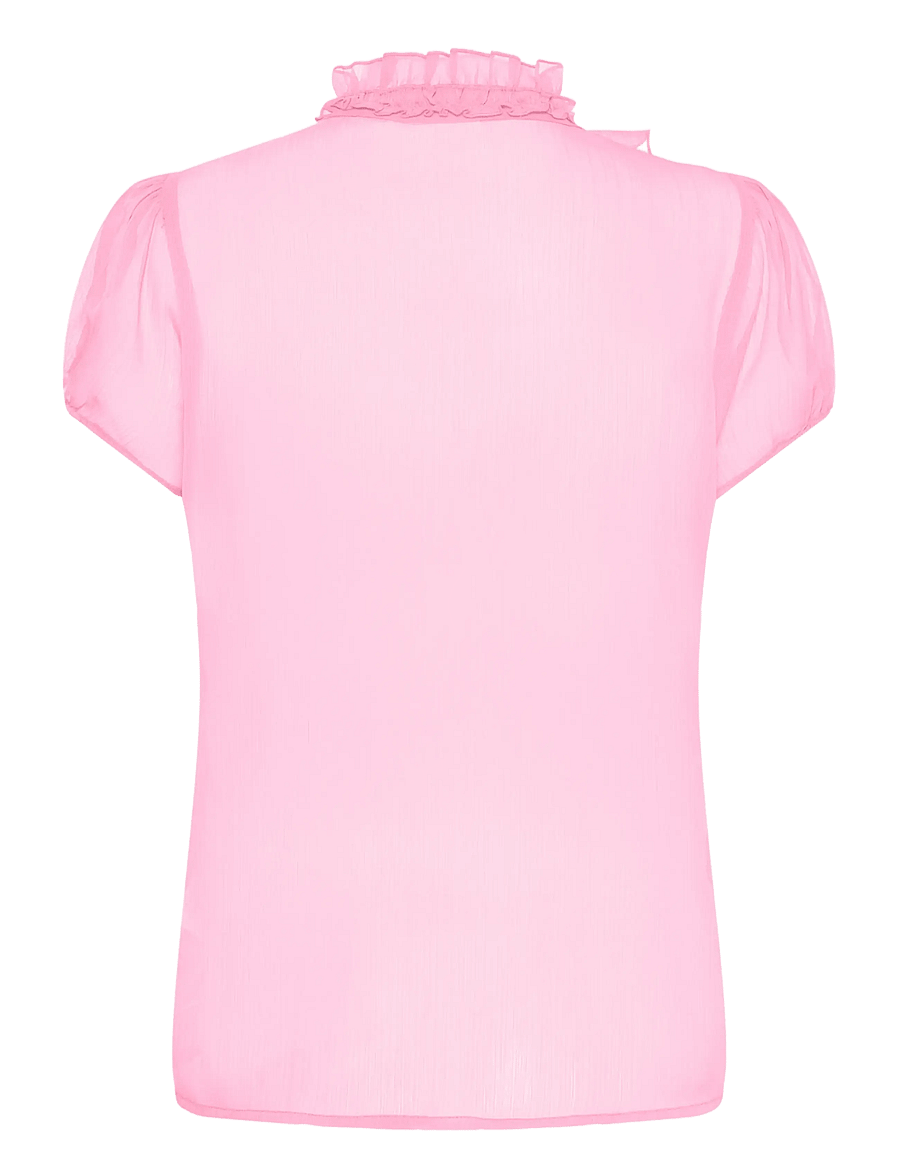 Saint Tropez - LiljaSZ Crinkle SS Shirt - kortærmede bluser - cameo pink - 2