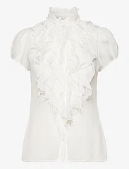 Saint Tropez - LiljaSZ Crinkle SS Shirt - short-sleeved blouses - ice - 0