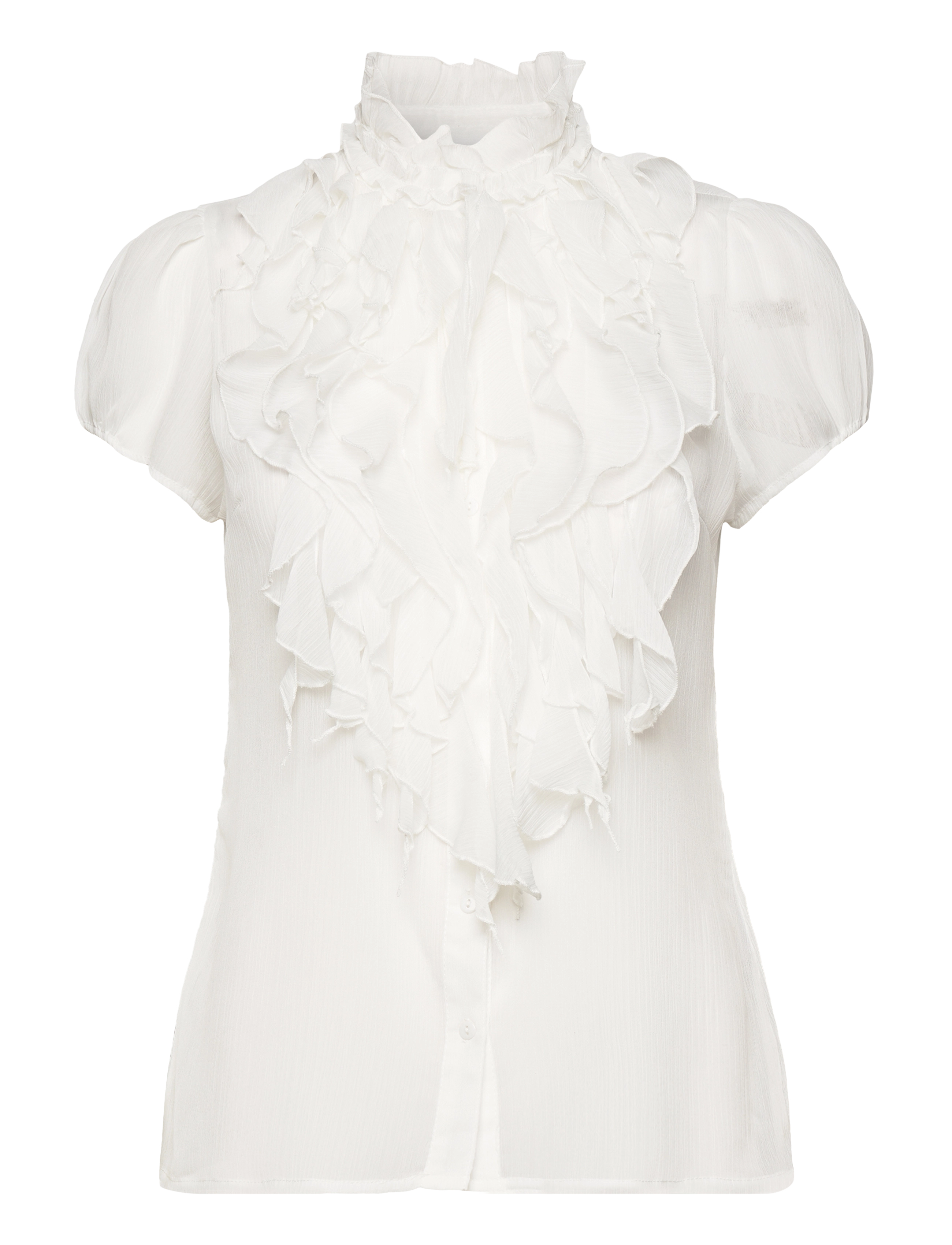 Saint Tropez LiljaSZ Crinkle SS Shirt - Bluser - ICE / white