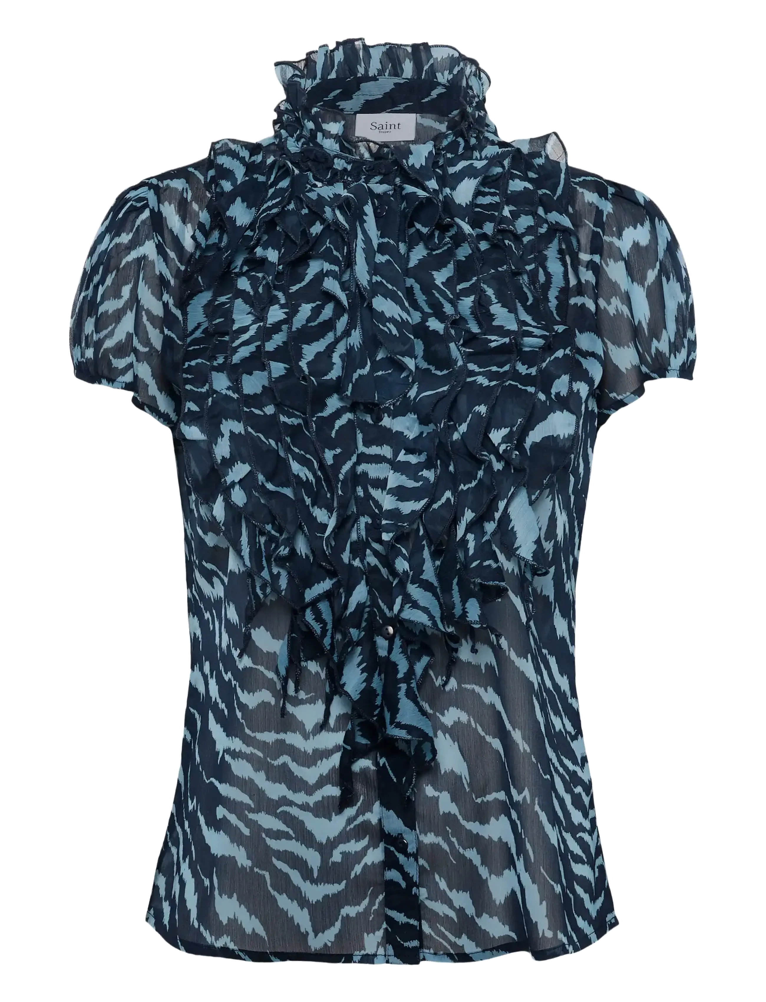 Saint Tropez LiljaSZ Crinkle SS Shirt - Blusar - PAGEANT BLUE / blue