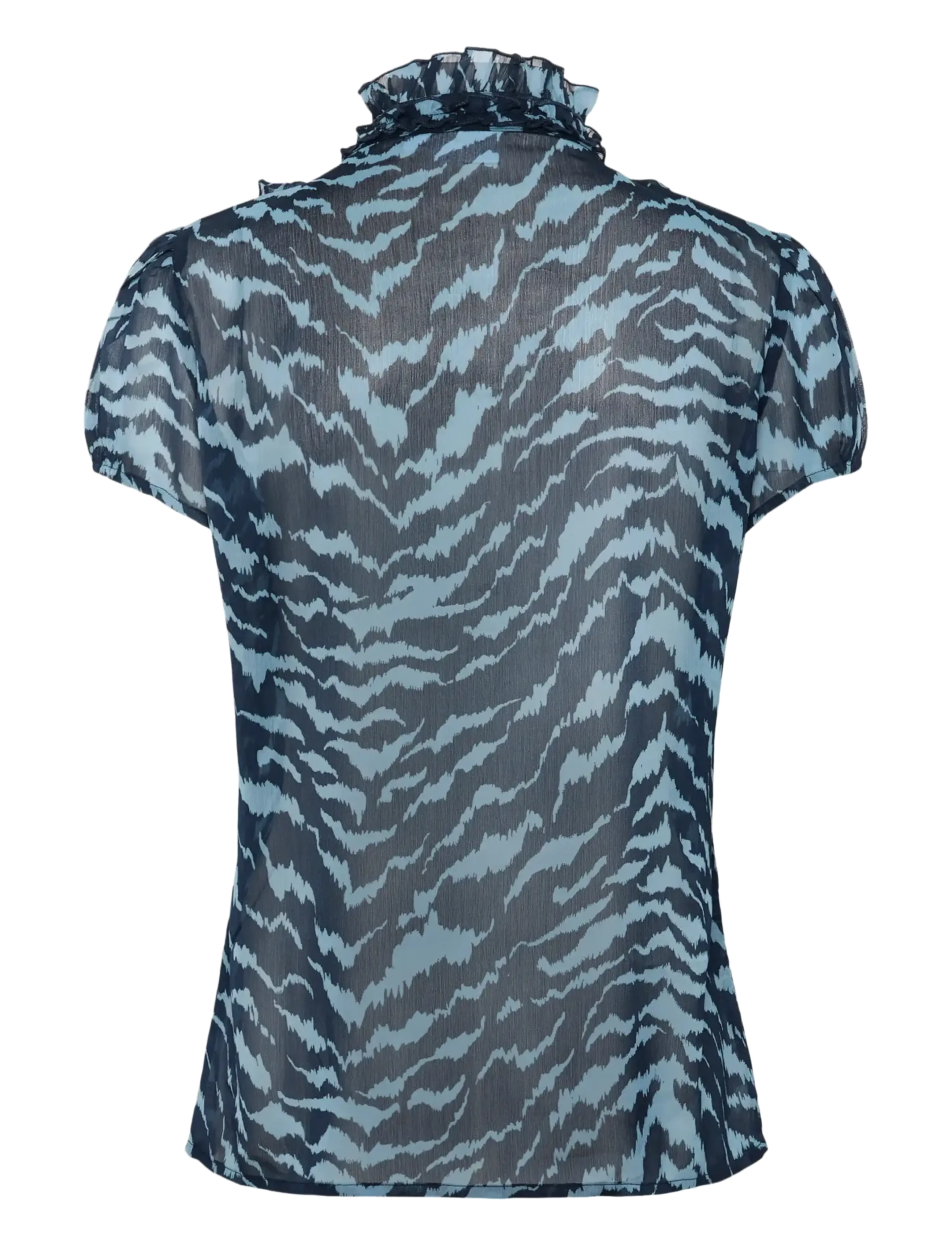 Saint Tropez - LiljaSZ Crinkle SS Shirt - kurzämlige blusen - pageant blue - 1