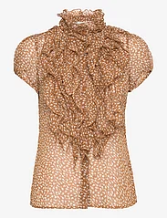 Saint Tropez - LiljaSZ Crinkle SS Shirt - blouses korte mouwen - rubber clover florals - 0