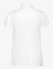 Saint Tropez - LiljaSZ Crinkle SS Shirt - short-sleeved blouses - zephyr green hearts - 1