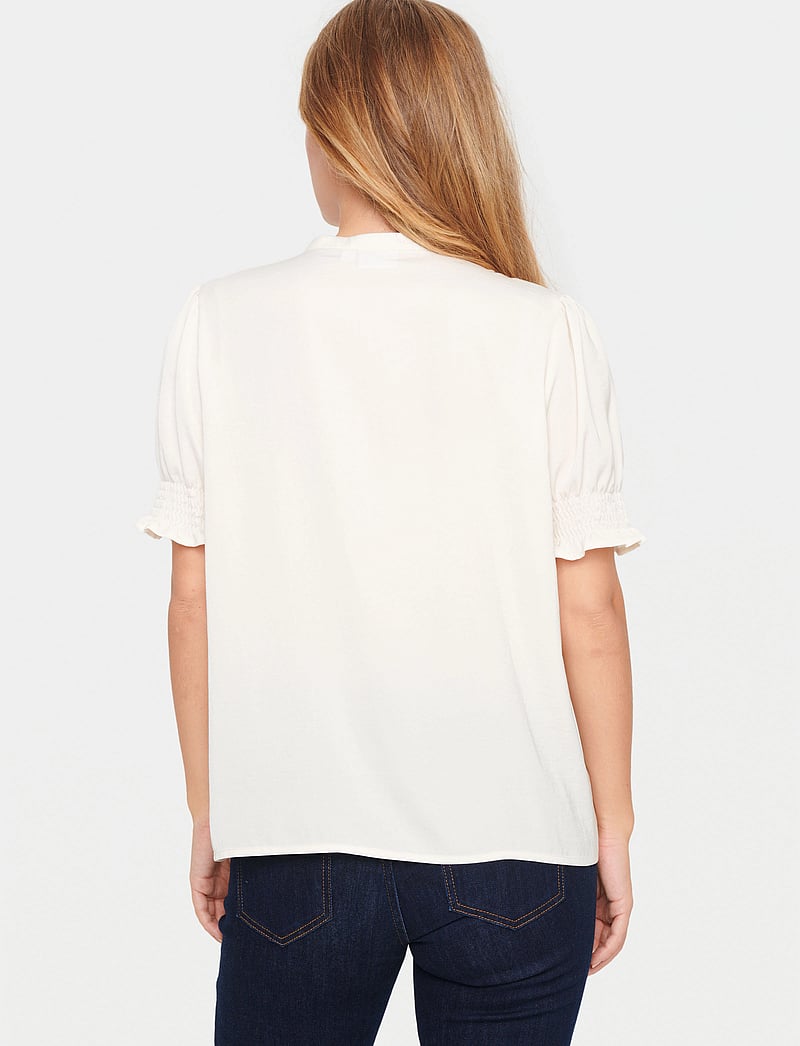 Saint Tropez - NunniSZ Shirt - lühikeste varrukatega pluusid - ice - 4