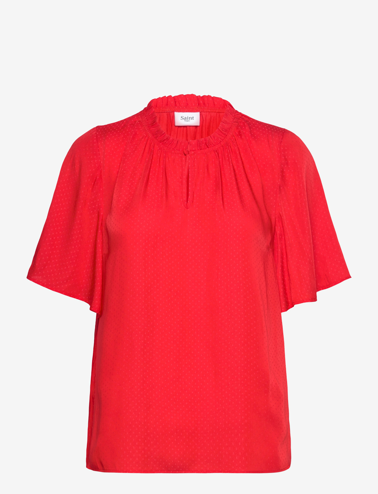 Saint Tropez - BrianaSZ Flared Blouse - kortærmede bluser - flame scarlet - 1