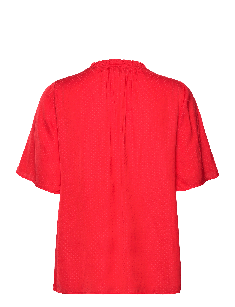 Saint Tropez - BrianaSZ Flared Blouse - kurzärmelige blusen - flame scarlet - 2