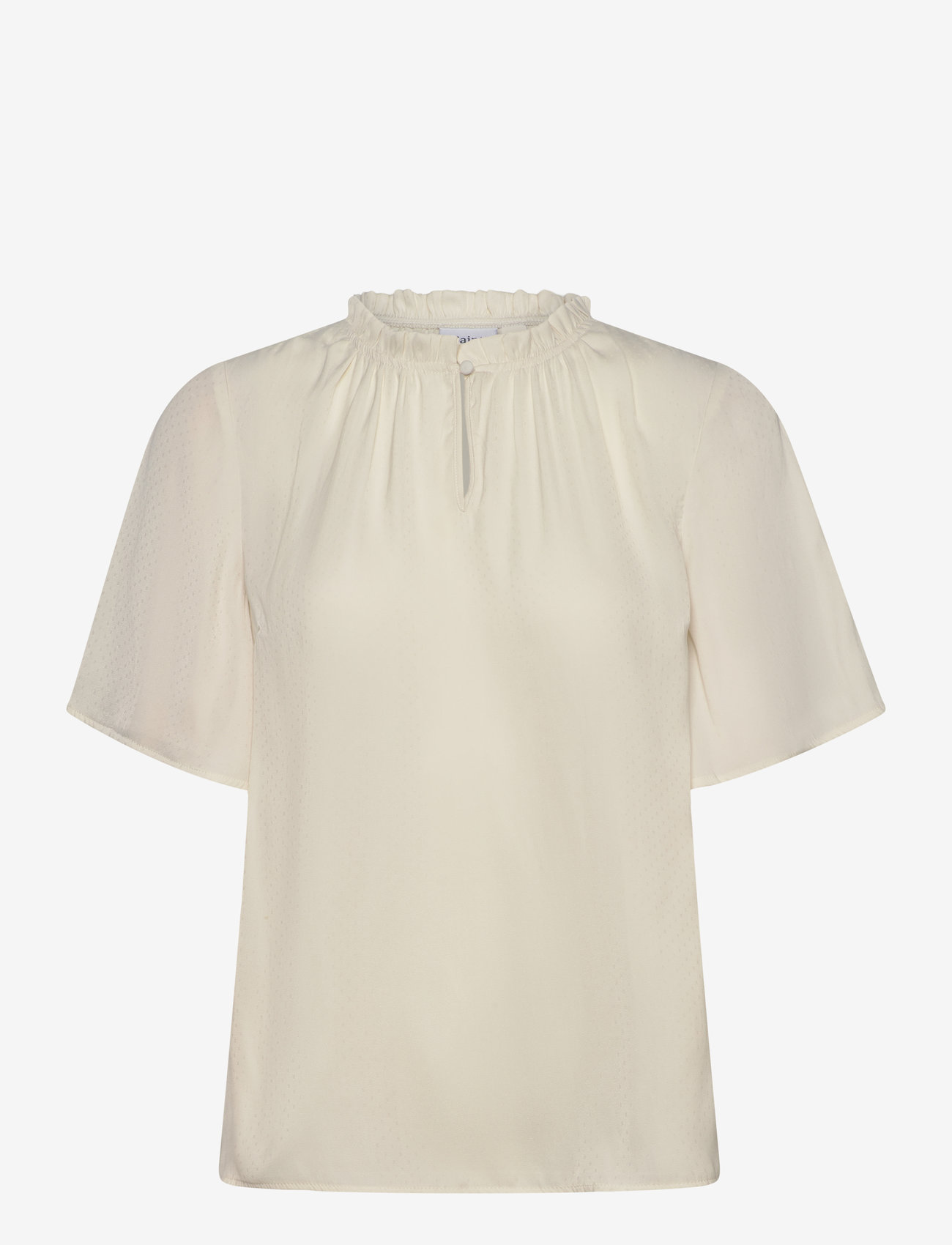 Saint Tropez - BrianaSZ Flared Blouse - short-sleeved blouses - ice - 0