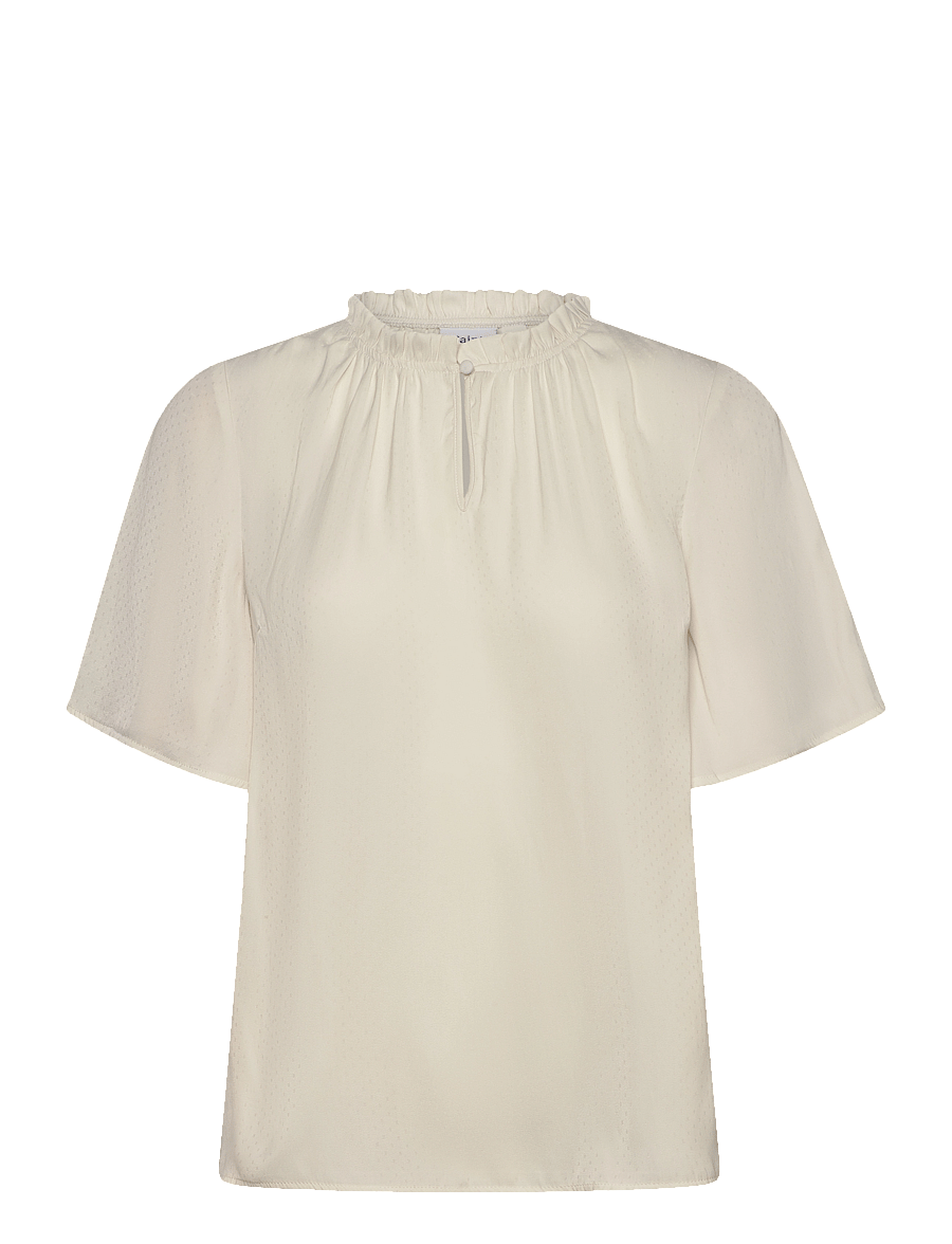 Saint Tropez - BrianaSZ Flared Blouse - kurzärmelige blusen - ice - 1
