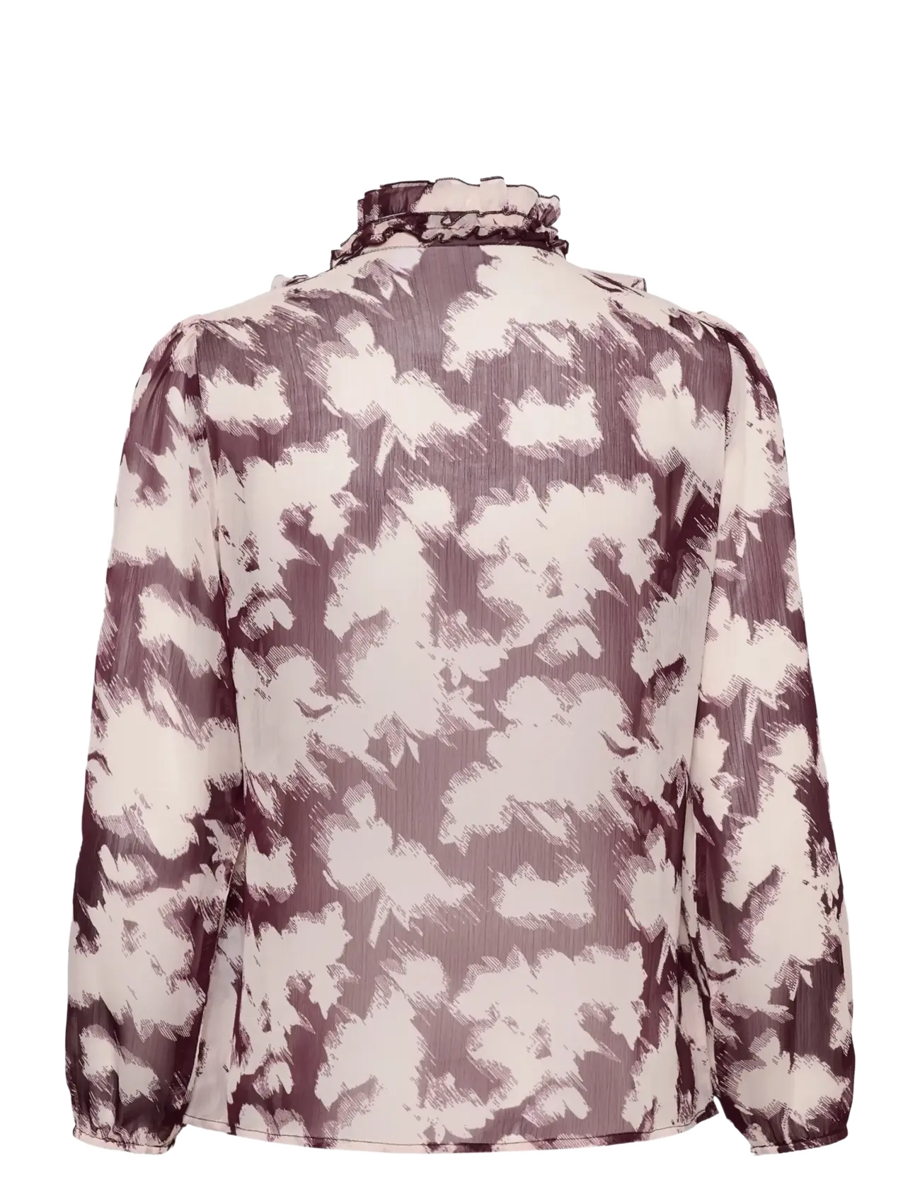 Saint Tropez - LiljaSZ Crinkle LS Shirt - långärmade blusar - winetasting shadow blooms - 2