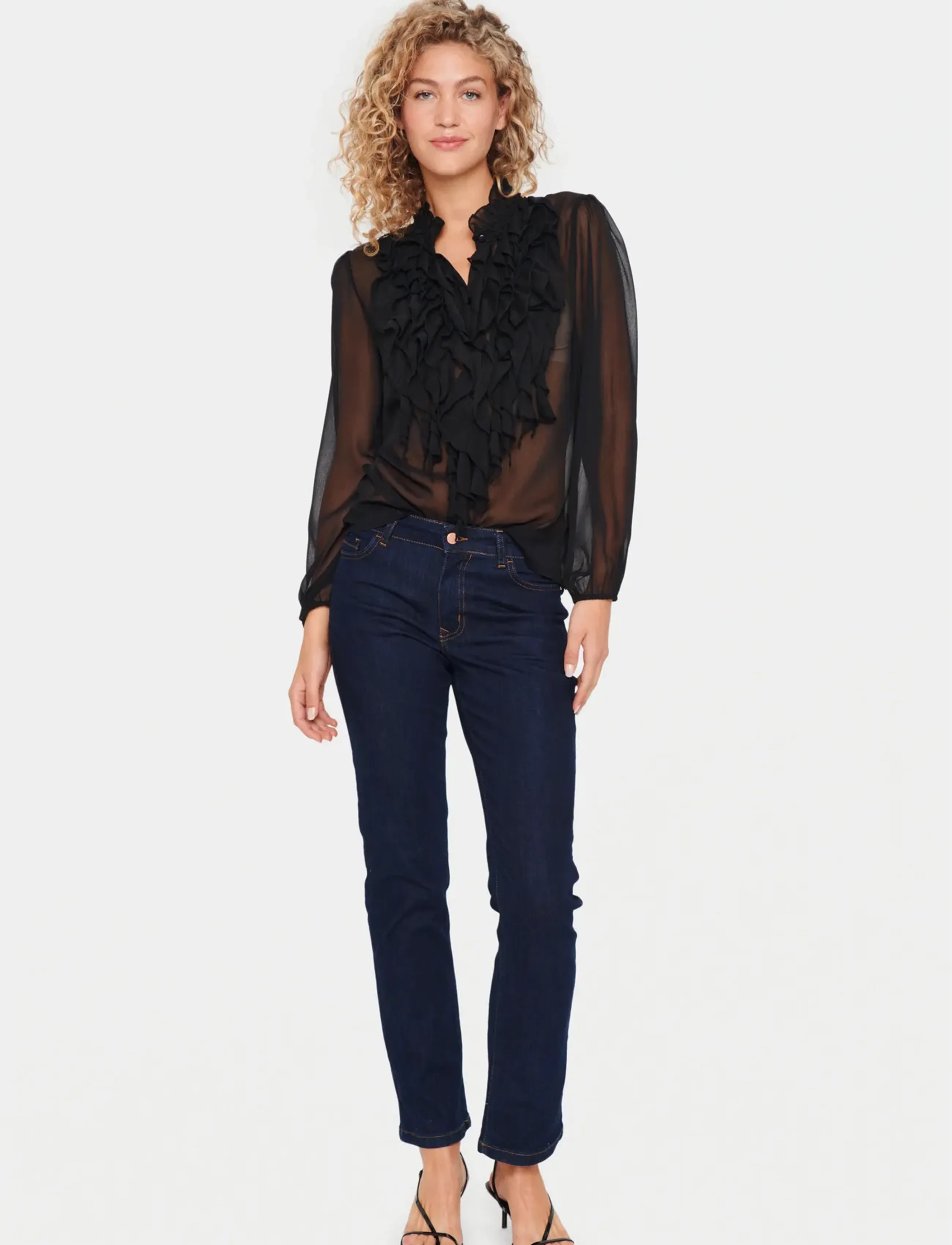 Saint Tropez - LiljaSZ Crinkle LS Shirt - black - 3