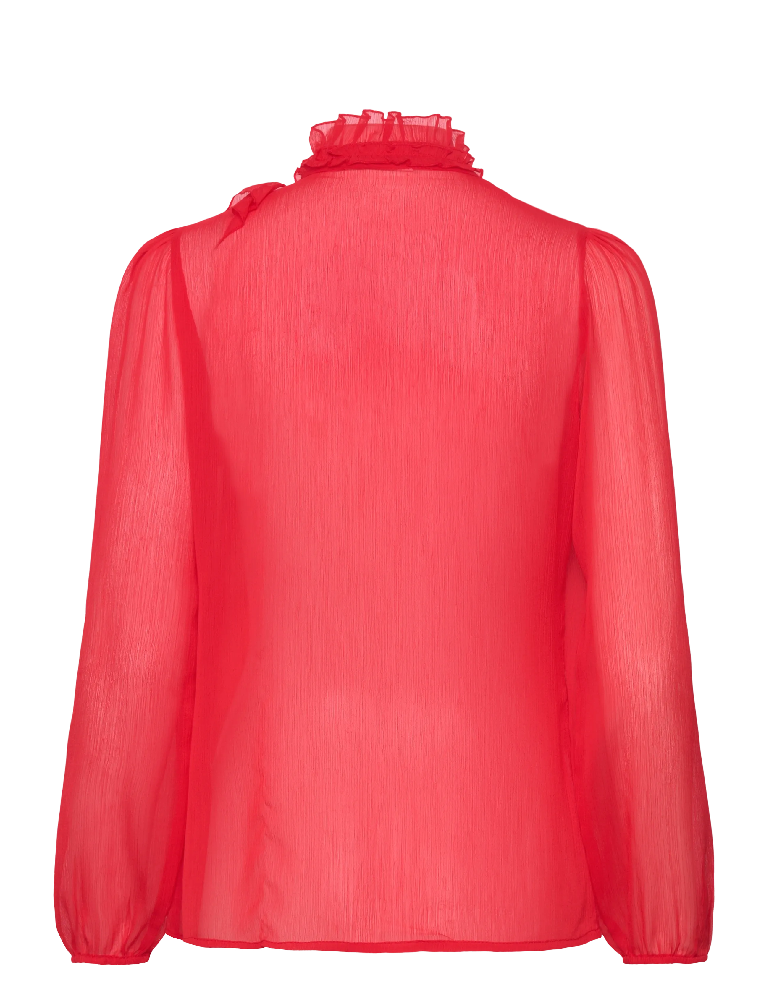 Saint Tropez - LiljaSZ Crinkle LS Shirt - chinese red - 1
