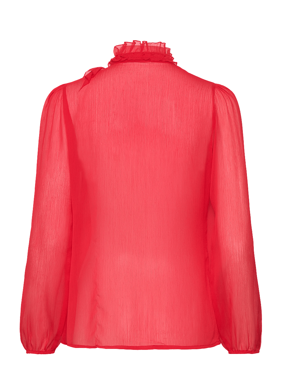 Saint Tropez - LiljaSZ Crinkle LS Shirt - chinese red - 1