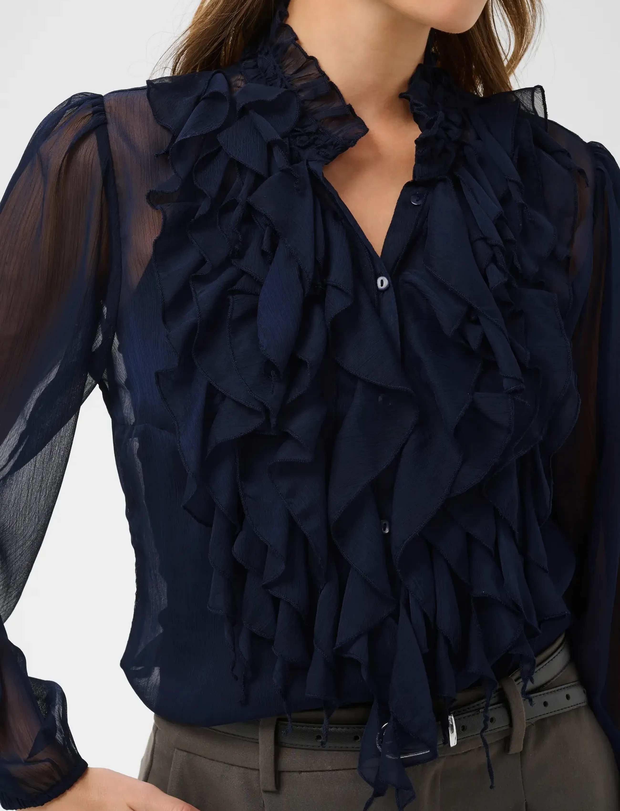 SAINT TROPEZ Liljasz Crinkle Ls Shirt skjortor & blusar dam – bild 4
