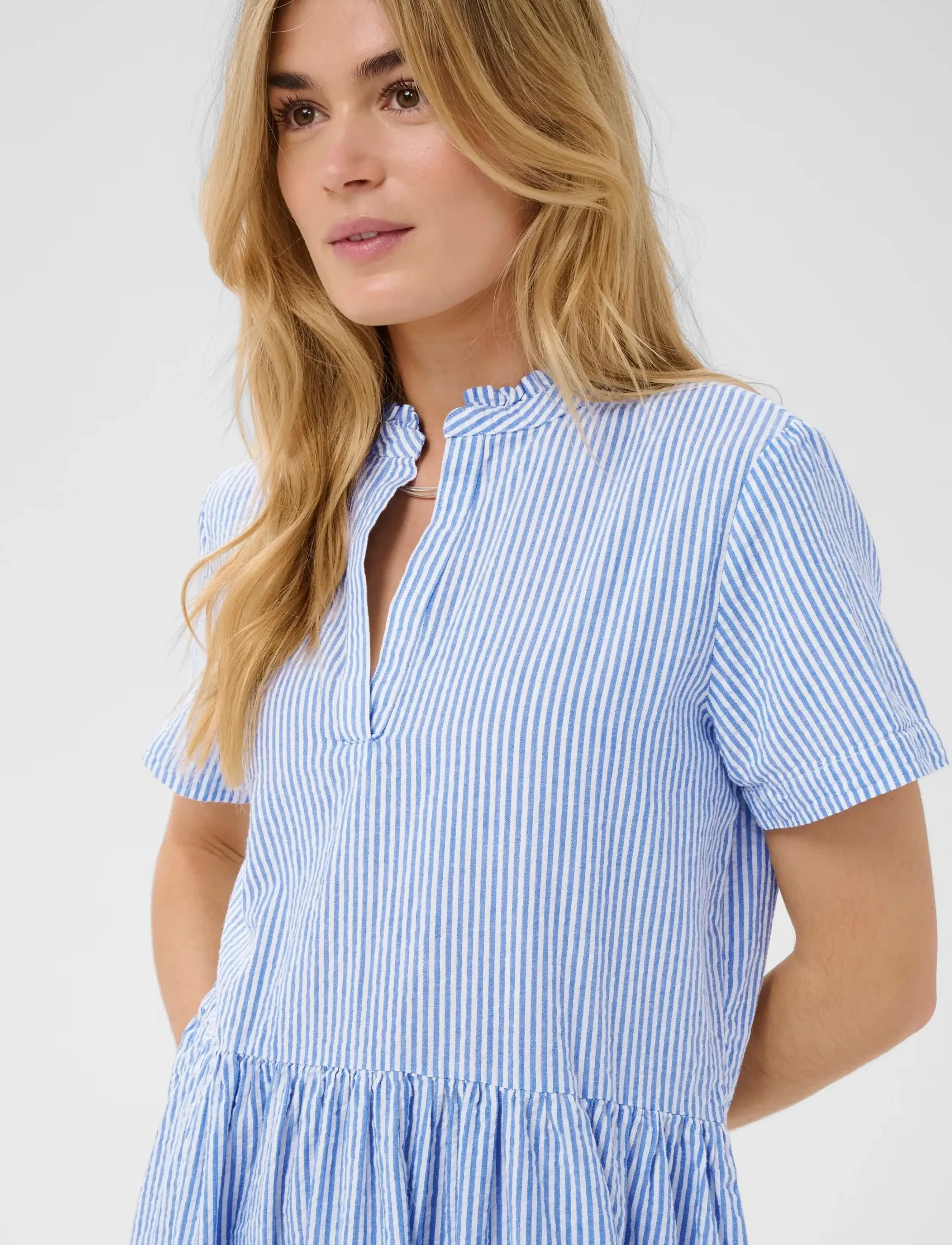 Saint Tropez - ElmikoSZ SS Dress - sommerkjoler - palace blue stripe - 5