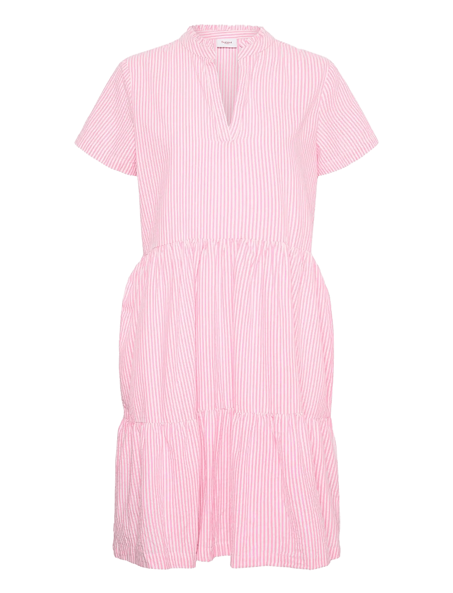 Saint Tropez - ElmikoSZ SS Dress - suvekleidid - pink cosmos stripe - 1