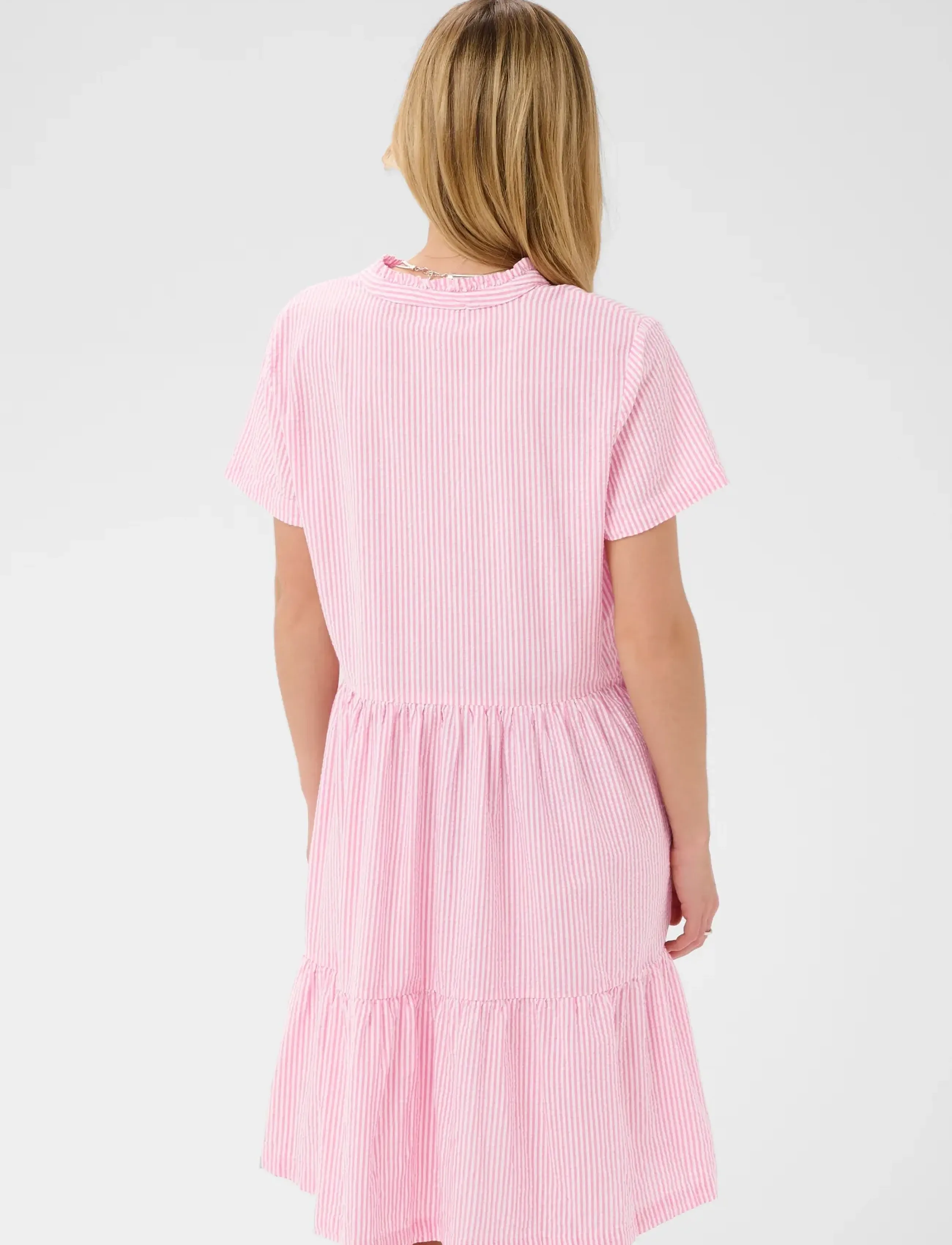 Saint Tropez - ElmikoSZ SS Dress - suvekleidid - pink cosmos stripe - 4