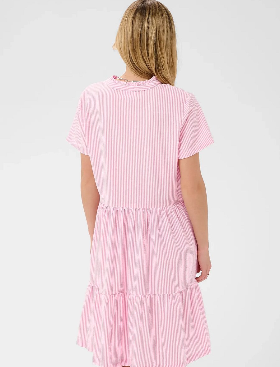Saint Tropez - ElmikoSZ SS Dress - suvekleidid - pink cosmos stripe - 4