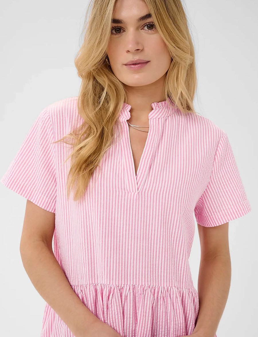 Saint Tropez - ElmikoSZ SS Dress - suvekleidid - pink cosmos stripe - 5