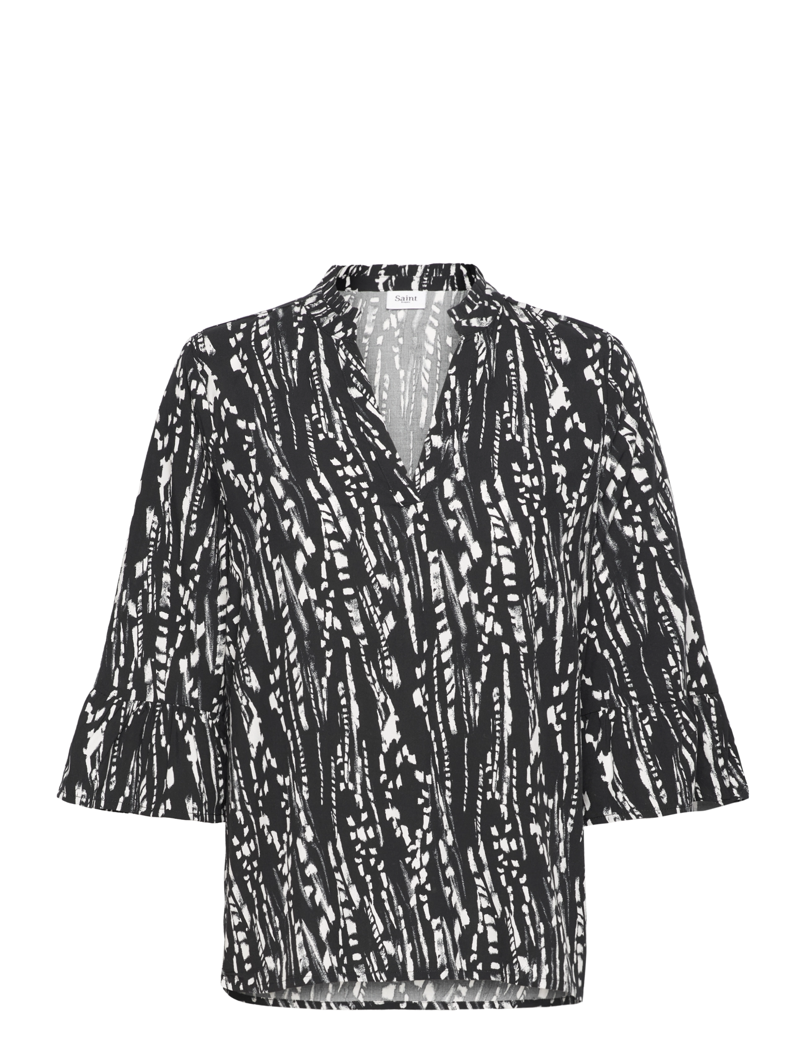 SAINT TROPEZ Uedasz Bluse Schwarz - XS - Damen