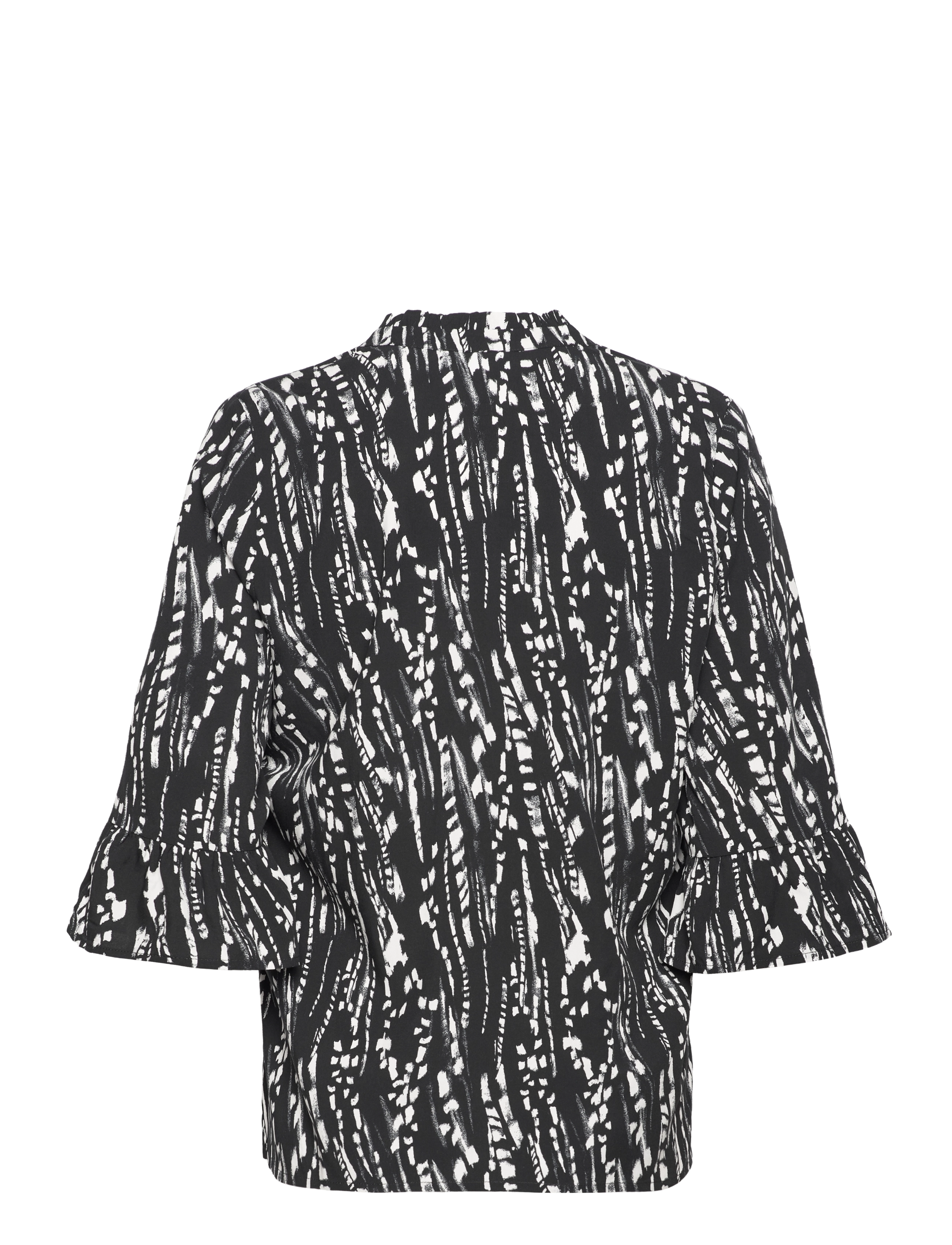 Saint Tropez - UedaSZ Blouse - langärmlige blusen - black bamboo lines - 1