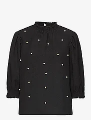 Saint Tropez - BeniaSZ Blouse - long-sleeved blouses - black - 0