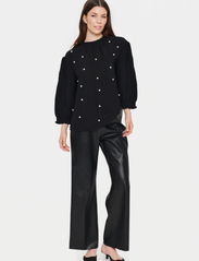 Saint Tropez - BeniaSZ Blouse - long-sleeved blouses - black - 4