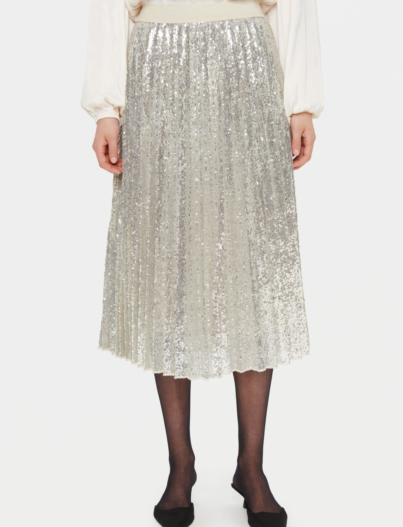 Saint Tropez - BenisaSZ Skirt - plisserade kjolar - silver - 1