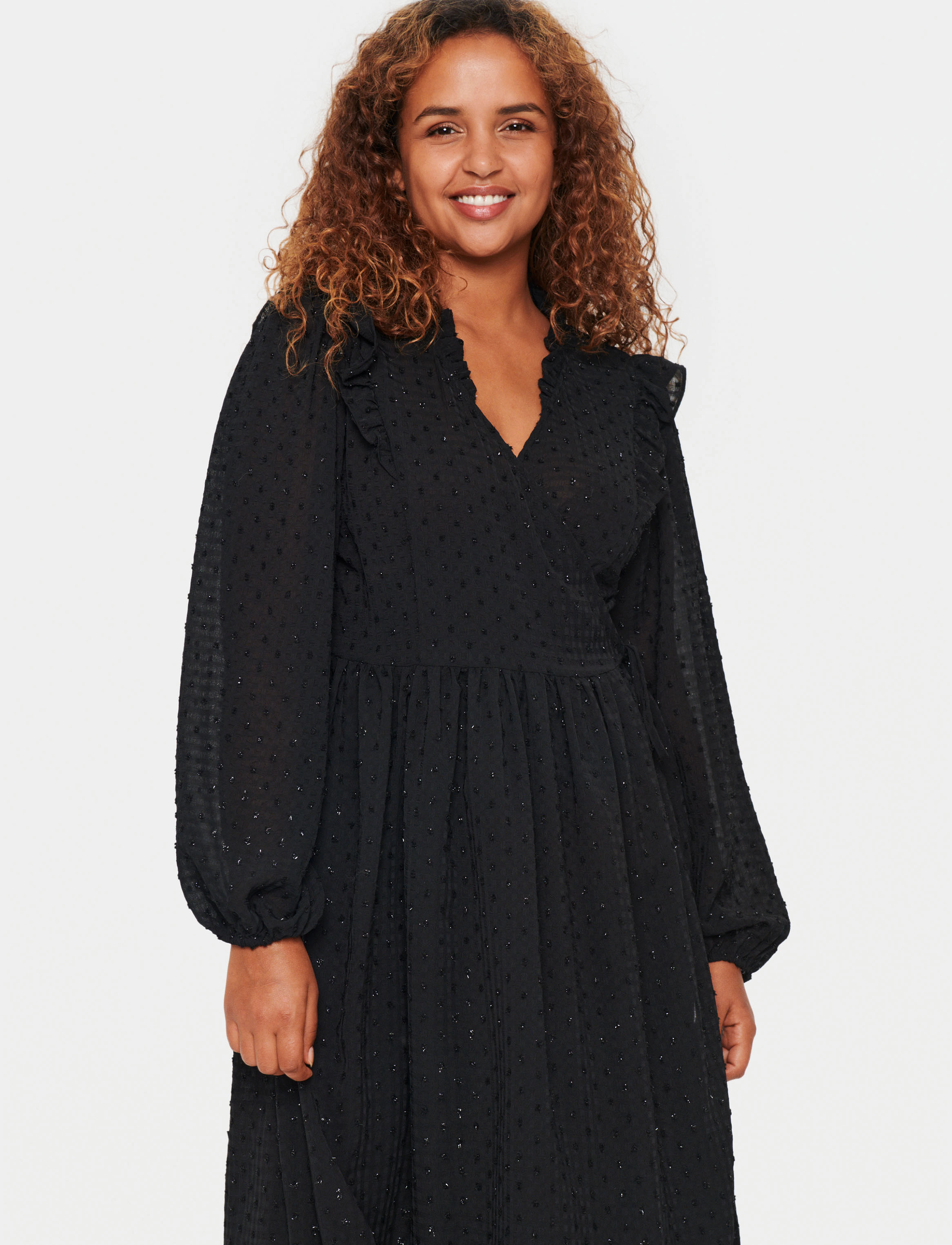 Saint Tropez BiankaSZ Dress - Slå-om-kjoler - BLACK / black
