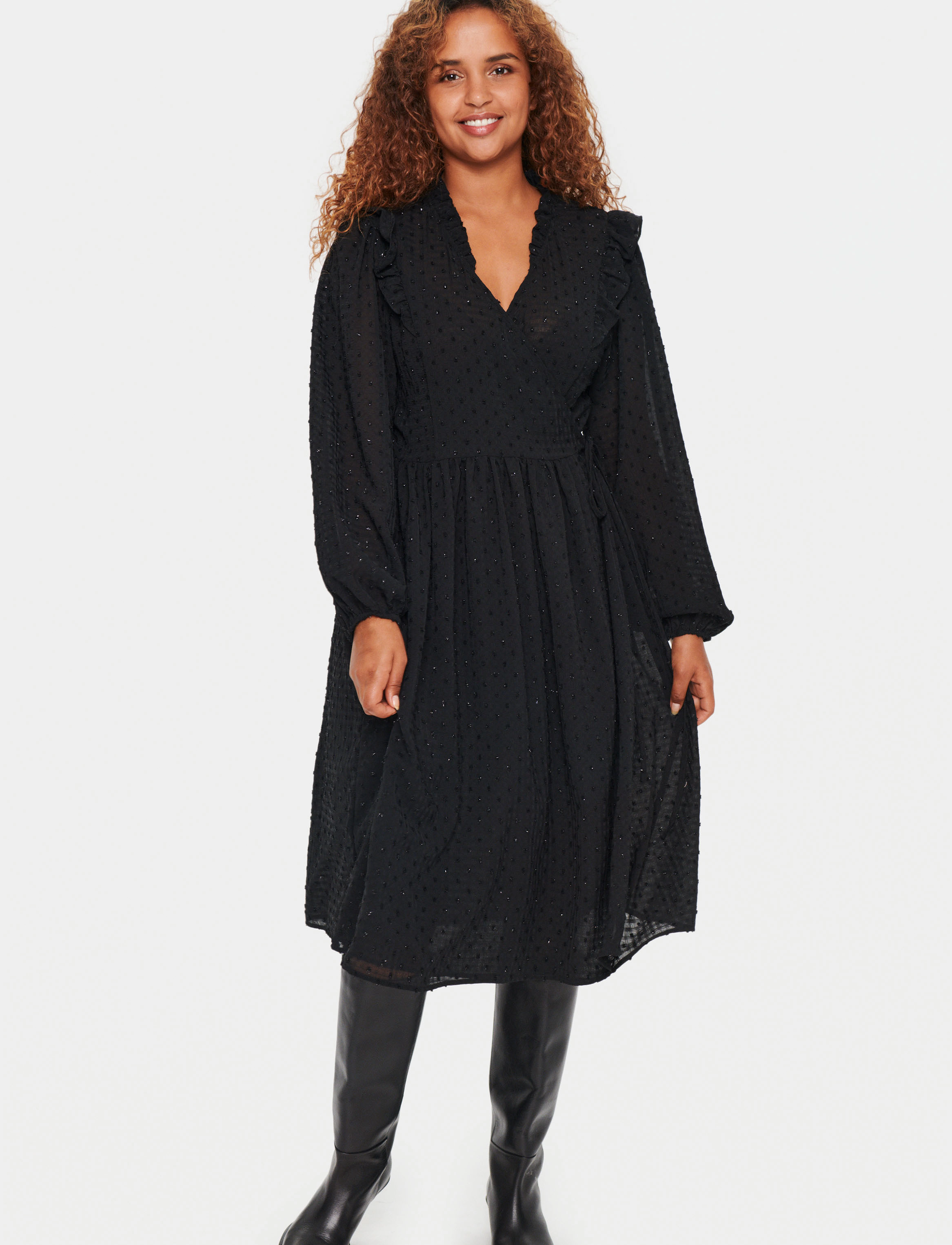 Saint Tropez - BiankaSZ Dress - slå-om-kjoler - black - 4