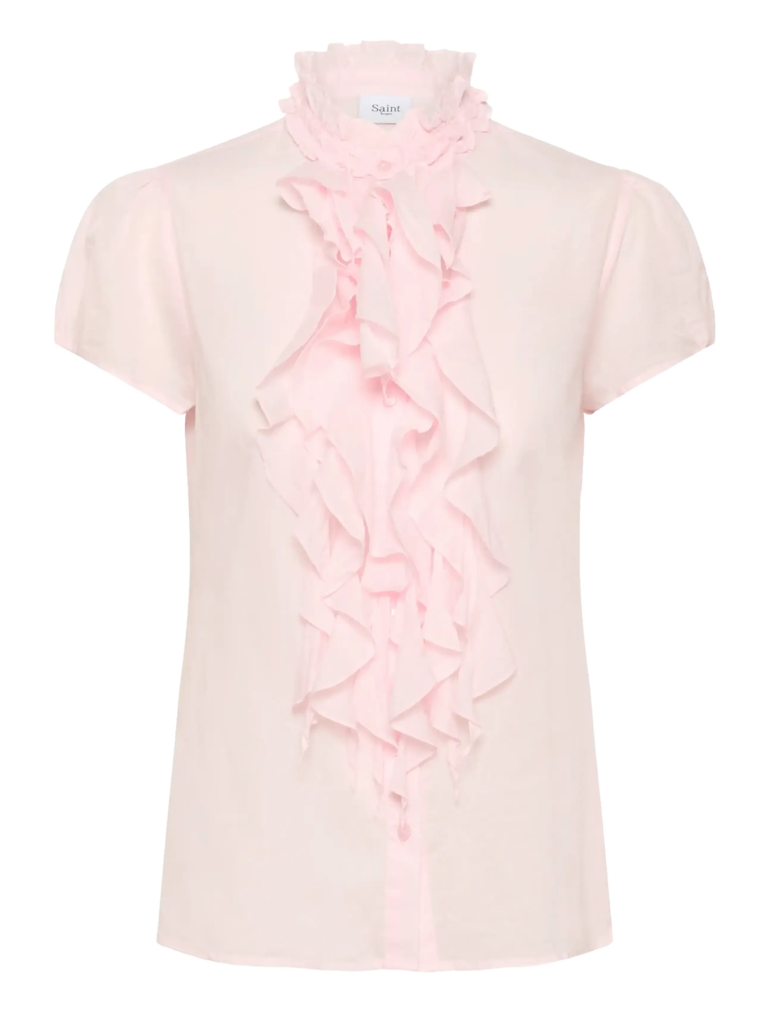 Saint Tropez TilliSZ SS Shirt - Tøj - CHALK PINK / pink/rose