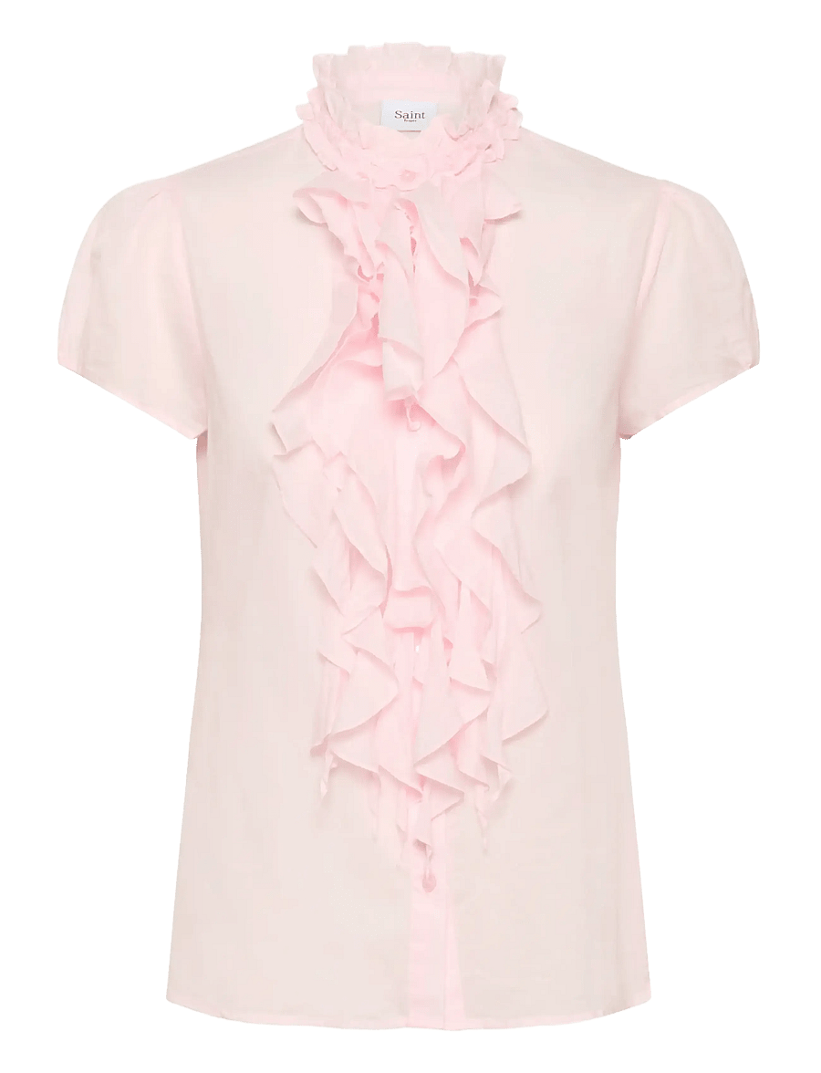 Saint Tropez - TilliSZ SS Shirt - kortærmede skjorter - chalk pink - 1