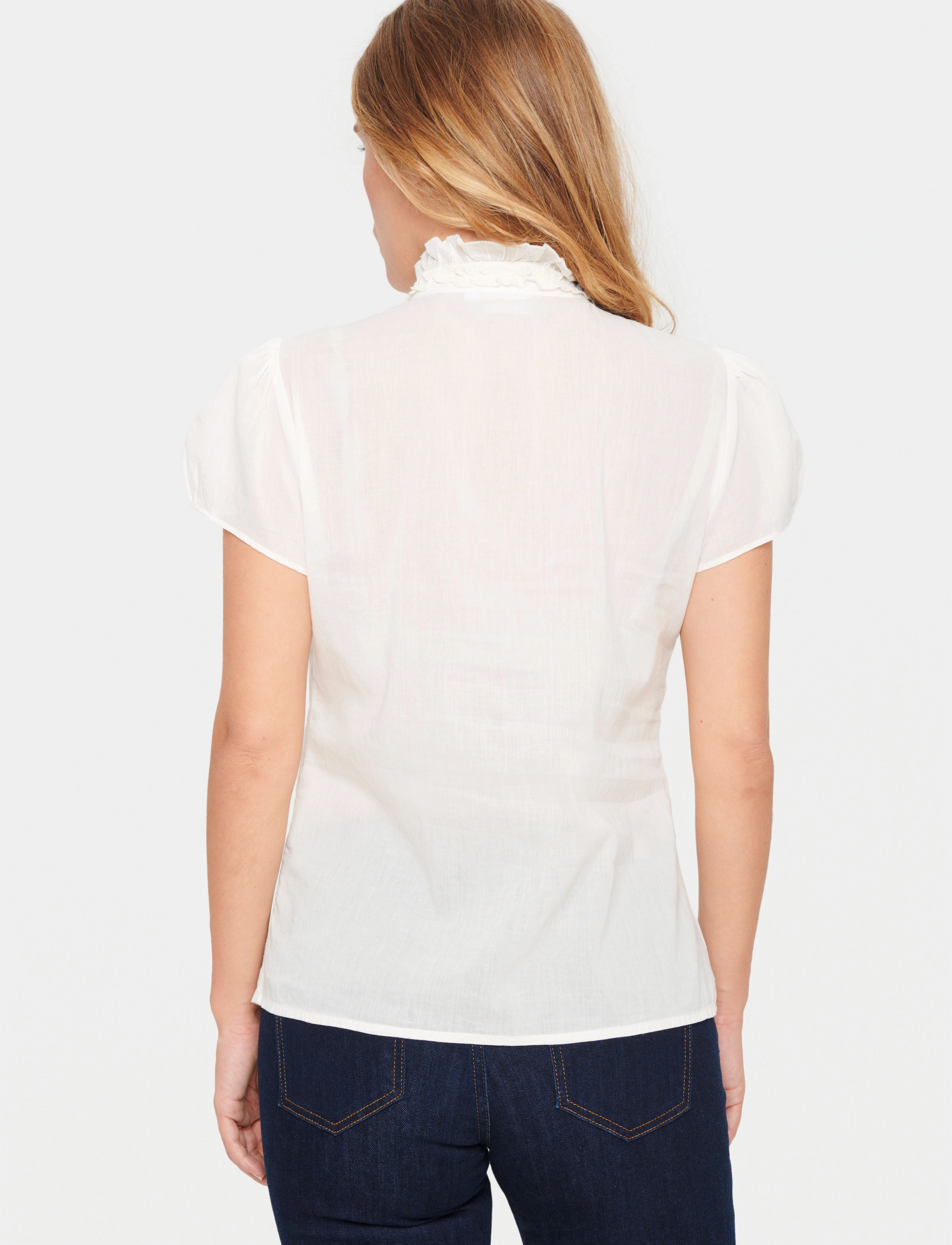 Saint Tropez - TilliSZ SS Shirt - short-sleeved shirts - ice - 4