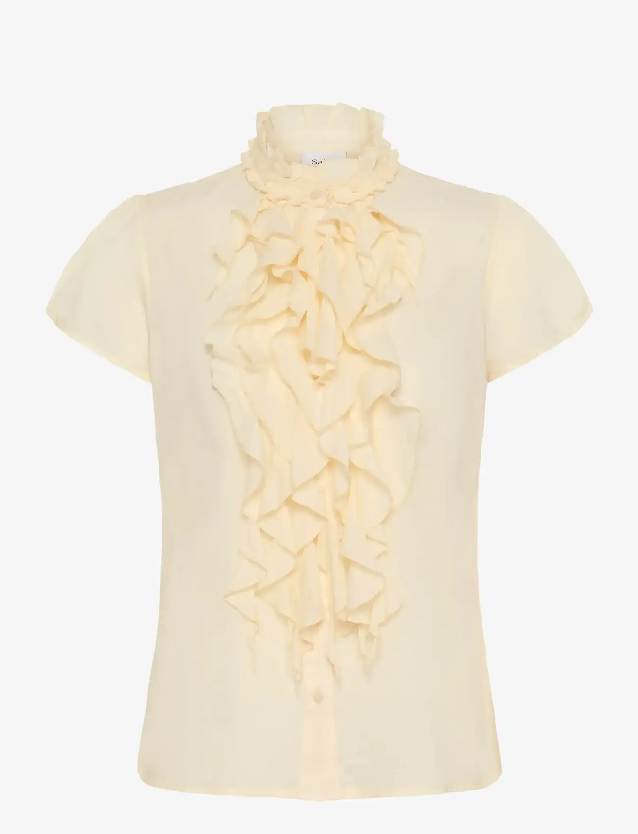 Saint Tropez - TilliSZ SS Shirt - kortærmede skjorter - seedpearl - 1