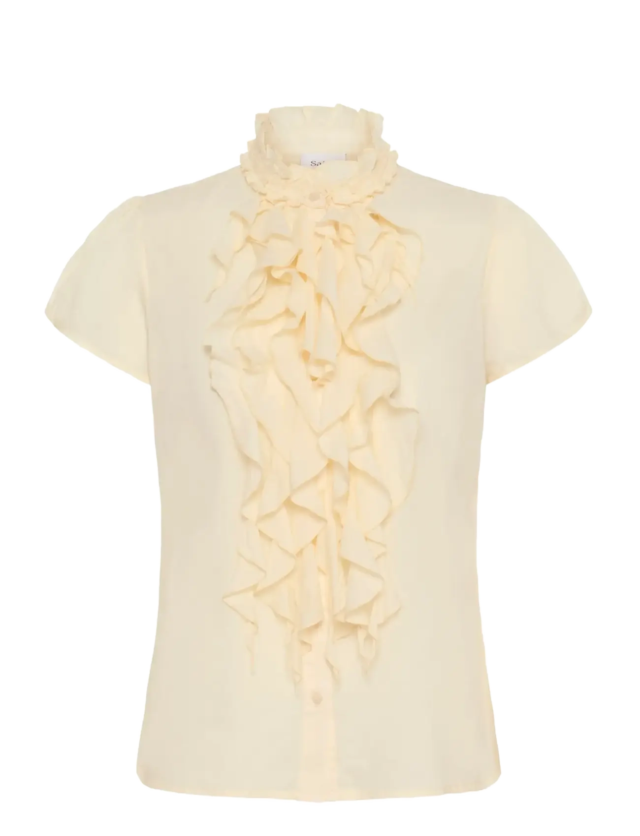 Saint Tropez TilliSZ SS Shirt - Tøj - SEEDPEARL / cream