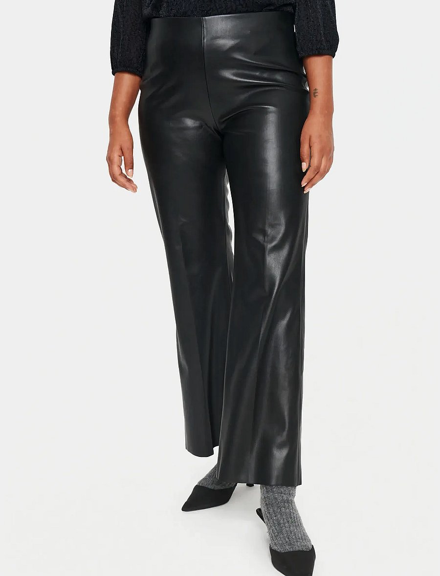 Saint Tropez - DowieSZ Flared Pants - schlaghosen - black - 0