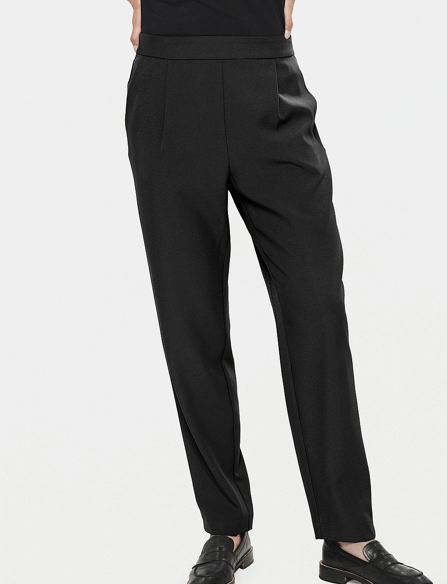 Saint Tropez - CelestSZ Pants - kostymbyxor - black - 0