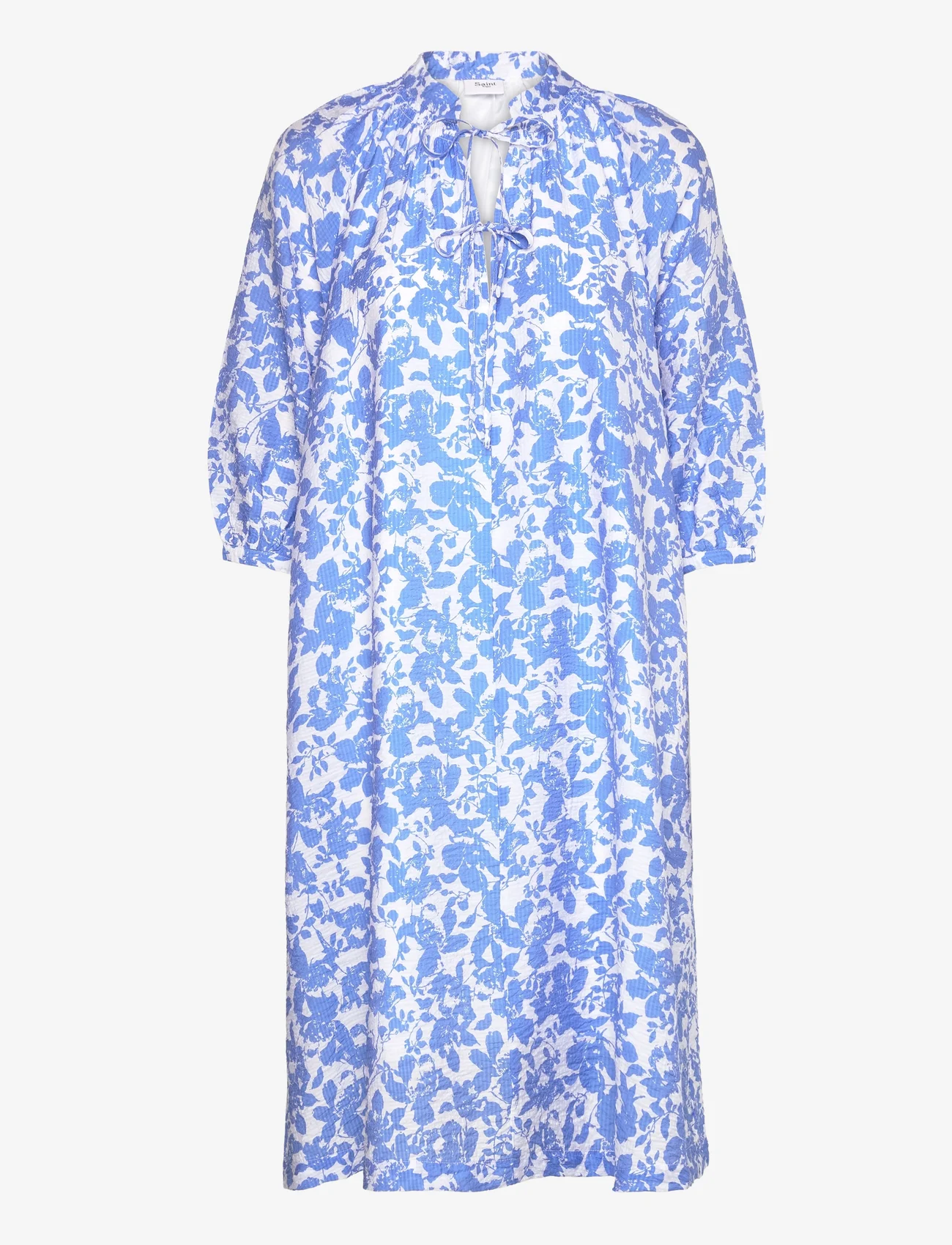 Saint Tropez - DaphneSZ Dress - skjortklänningar - ultramarine porcelain blooms - 0