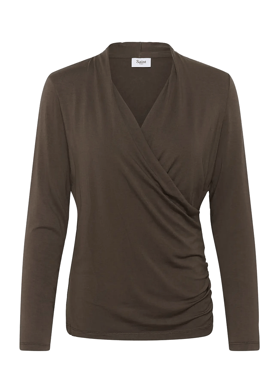 Saint Tropez - ViggaSZ Wrap Blouse - mulch - 1